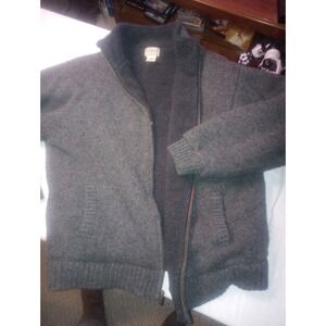 Ll Bean Wool Fleece L Reg ID#251464 2 Tone Grey‎ Zip Jacket